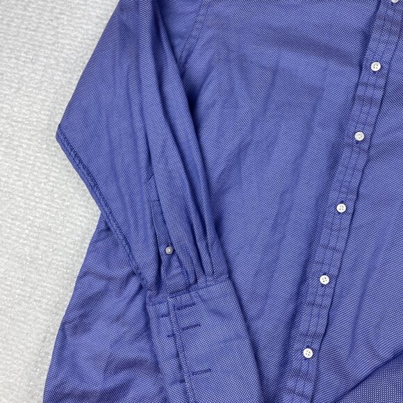 Thomas Pink Prestige Dress Shirt 17-35 Blue / Purple Crossed line French Cuffs * - Picture 5 of 16